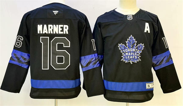 Men's Toronto Maple Leafs x drew house #16 Mitchell Marner Fanatics Black Alternate Reversible Next Gen Jersey
